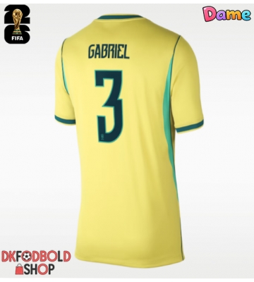 Brasilien Gabriel Magalhaes #3 Hjemmebanetrøje Dame VM 2026 Kort ærmer